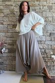 Oscar Asymmetric Hareem Skirt Pant Mocha